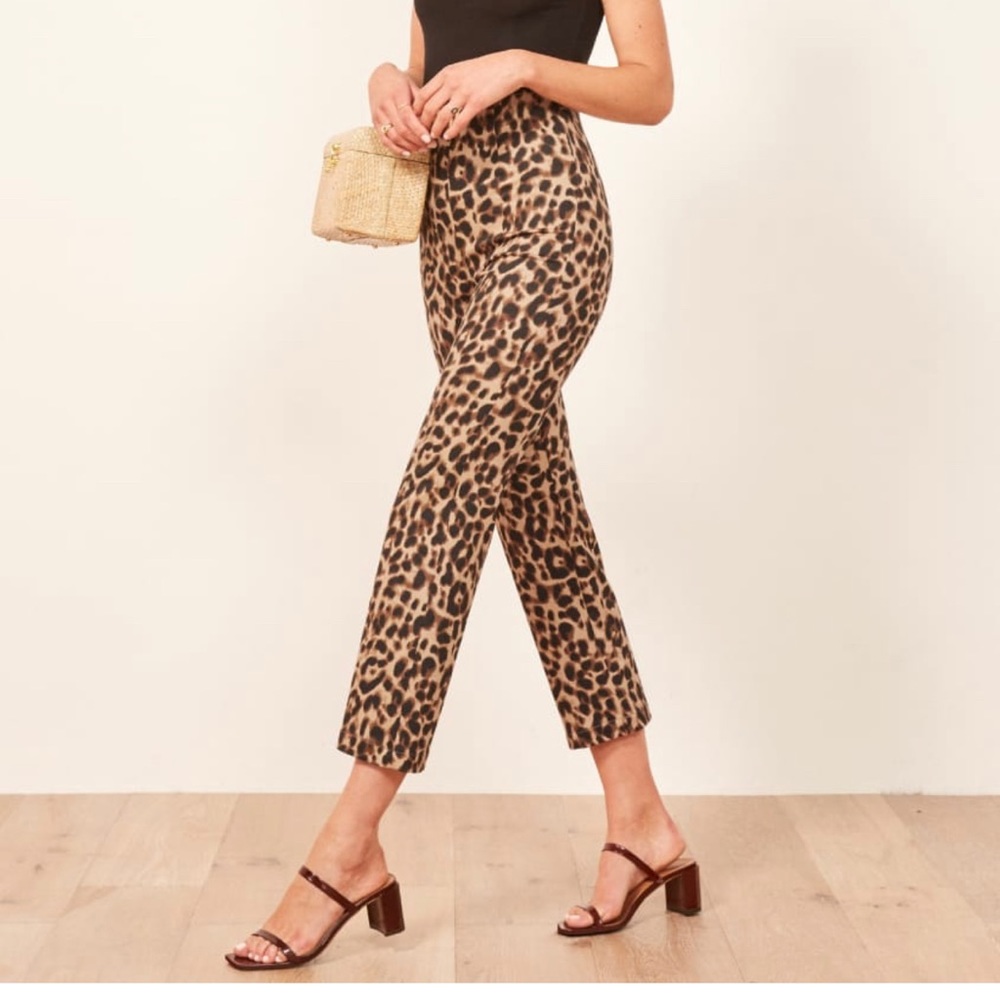 Reformation leopard pant